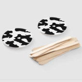 牛のパターン（白黒） ハンドファン (組立なし)