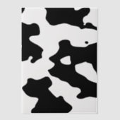 牛のパターン（白黒） ベラム紙招待状 (正面)