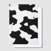 牛のパターン（白黒） ベラム紙招待状 (オフセット)