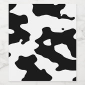 牛のパターン（白黒） ワインラベル (シングルラベル)