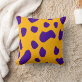 牛のパッチパターン クッション (ブランケット)