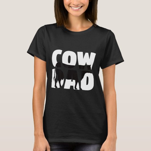 牛のパパ牛 父親へのギフト 動物園の動物 Tシャツ (正面)