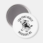 牛のパンは本当に私の動物のパおもしろいンを移動 マグネット (正面/裏面)