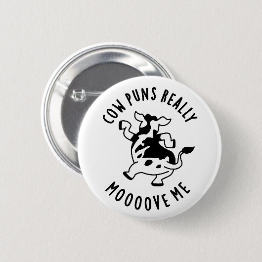 牛のパンは本当に私の動物のパおもしろいンを移動 缶バッジ (正面&裏面)