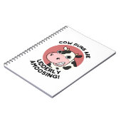 牛のパンスの優しくおもしろい甘い動物のパン ノートブック (左側)