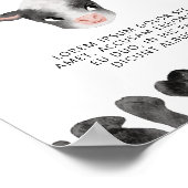 牛のパーティーカスタム標識 ポスター (角)