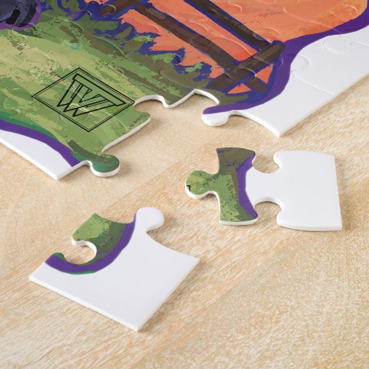 牛のパーティーセンター ジグソーパズル (側面)