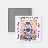 牛のパーティーセンター マグネット (正面/裏面)