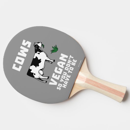 牛のビーガンだから必要ない 卓球ラケット (横)