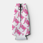 牛のピンクと白のシルエット ボトルクーラー (裏面)