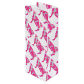 牛のピンクと白のシルエット ワインギフトバッグ (裏面アングル)