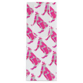 牛のピンクと白のシルエット ワインギフトバッグ (正面)