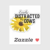 牛のファンに容易に気を散らす農業 シール (シート)