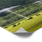 牛のフィールドのポスター付き3つのUFO ポスター (角)