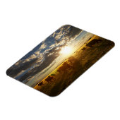 牛のフィールド，日の入 マグネット (左側)