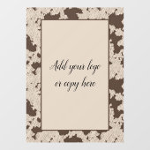 牛のフェイクプリントブラウンとクリームのウィンドウの固執 ウィンドウサイン (シート)