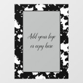 牛のフェイクプリント白黒のウィンドウの固定 ウィンドウサイン (シート)