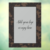 牛のフェイクプリント黒と茶色の窓が引っかかる ウィンドウサイン (シート3)