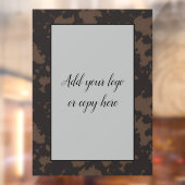 牛のフェイクプリント黒と茶色の窓が引っかかる ウィンドウサイン (シート2)