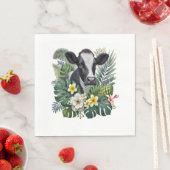 牛のフローラジャングル、熱帯牛 スタンダードランチョンナプキン (インサイチュ)