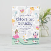 牛のプリンセス誕生日招待状 招待状 (スタンド正面)
