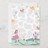 牛のプリンセス誕生日招待状 招待状 (裏面)