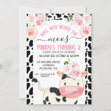 牛のプリントは、あなたがMoosの誕生日を聞いた