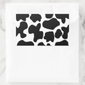 牛のプリントパターン 長方形シール (バッグ)