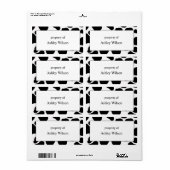 牛のプリントラベル ラベル (フルシート)