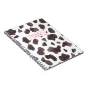 牛のプリント名と件名 ノートブック (右側)