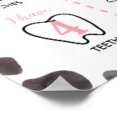 牛のプリント最初の誕生日マイルストーン記号 ポスター (角)