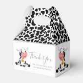 牛のプリント白黒のビーフボックス フェイバーボックス (正面サイド)