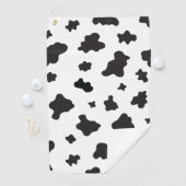 牛のプリント白黒 ゴルフタオル (インサイチュ)