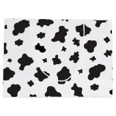 牛のプリント白黒 ラージペーパーバッグ (裏面)