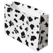 牛のプリント白黒 ラージペーパーバッグ (裏面アングル)