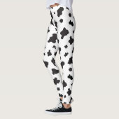牛のプリント白黒 レギンス (左)