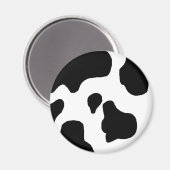 牛のプリント黒と白の斑模様 マグネット (正面/裏面)