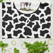 牛のプリント キッチンタオル (折り畳み)