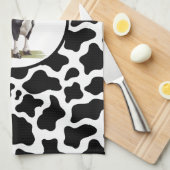 牛のプリント キッチンタオル (四つ折り)