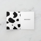 牛のプリント サンキューカード (内部)