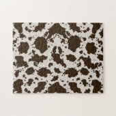 牛のプリント    ジグソーパズル (横)