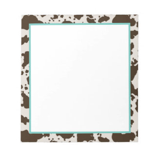 牛のプリント ノートパッド