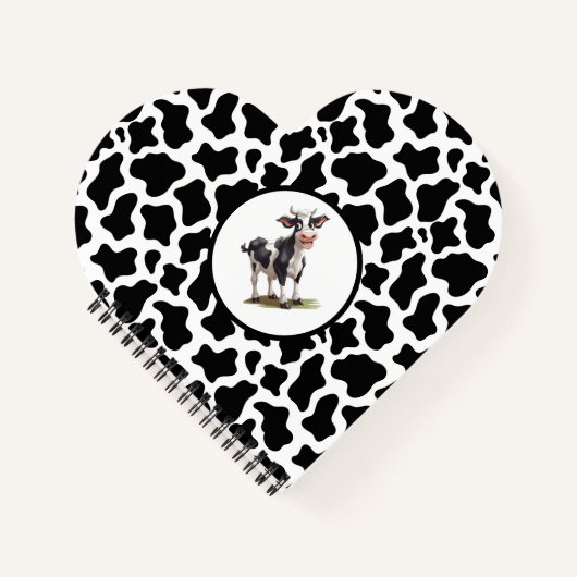 牛のプリント ノートブック (正面)