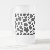 牛のプリント フロストグラスビールジョッキ (正面左)