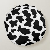 牛のプリント ラウンドクッション (裏面)