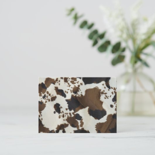 牛のプリント 名刺 (スタンド正面)