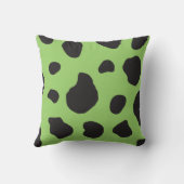 牛のプリント，牛のパターン，牛の斑点，あなたの名前 クッション (裏面)