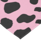 牛のプリント、牛のパターン、牛の斑点、ピンクの牛 テーブルクロス (アングル)