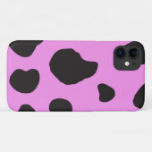 牛のプリント、牛のパターン、牛の斑点、ピンクの牛 Case-Mate iPhoneケース (裏面(横))