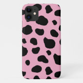 牛のプリント、牛のパターン、牛の斑点、ピンクの牛 Case-Mate iPhoneケース (裏面)